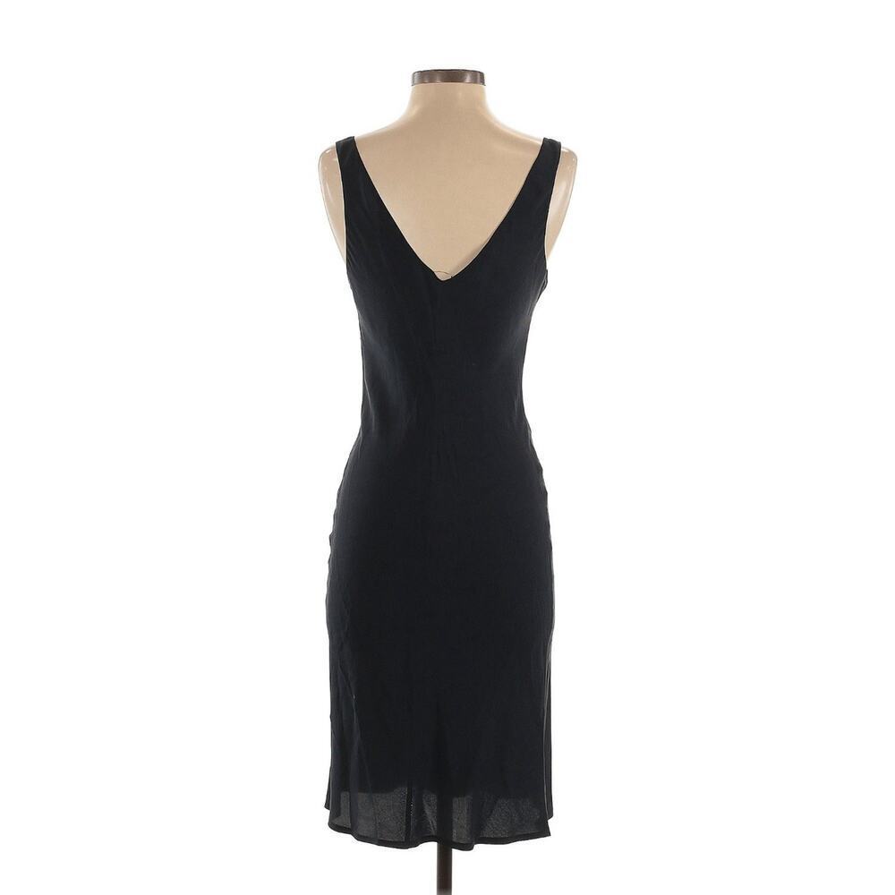 Gucci by Tom Ford Fall 2002 Front Tie Black Silk Slip Dress Mini Veck Vintage 42 - Picture 3 of 15